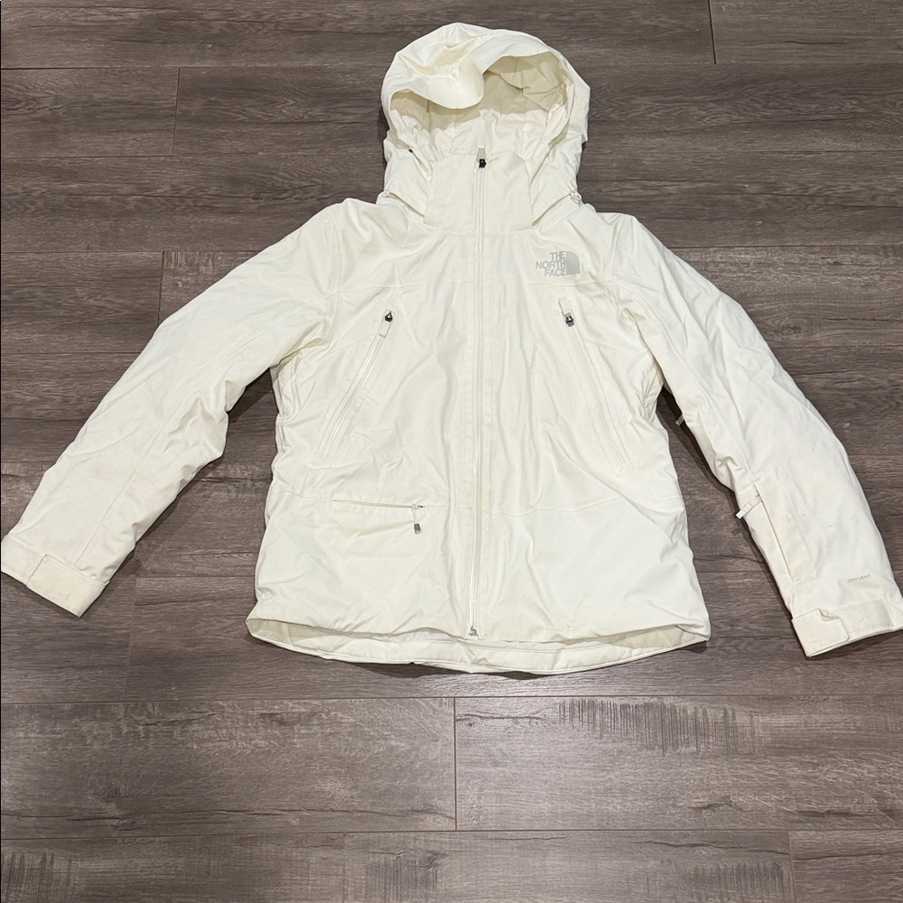 The North Face Womens Lenado DryVent Waterproof White Ski Jacket Slim Fit XL